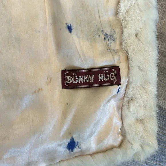 Vintage Rabbit Fur Bunny Hug coat size L